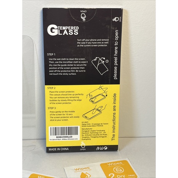 Screen Protector 2x Front + 2x Camera Tempered Glass iPhone 14 Pro 9H No Smudge - Picture 5 of 6